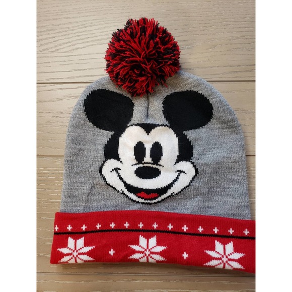 Mickey Mouse Disney Beanie with Pom Pom One Size fits all - Picture 1 of 3